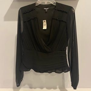 NWT Express black dressy top